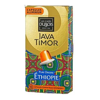 Capsules de café Pure origine Éthiopie Java Timor x10 unités - LES CAFÉS DUBOIS