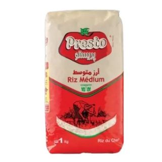 Riz medium blanc 1Kg - PRESTO