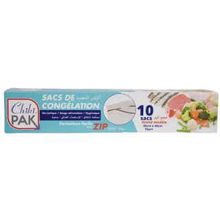 Sac de congélation grand modèle 30 x40cm x10 unités - CHIKI PAK
