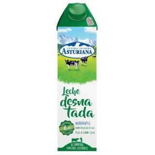 Leche Desnatada Brik Asturiana 1L.
