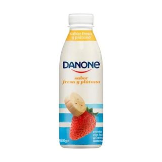 DANONE Yogur Líquido Sabor Fresa Y Platano 550 G