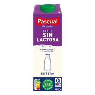 Leche Entera Sin Lactosa - Pascual - 1L