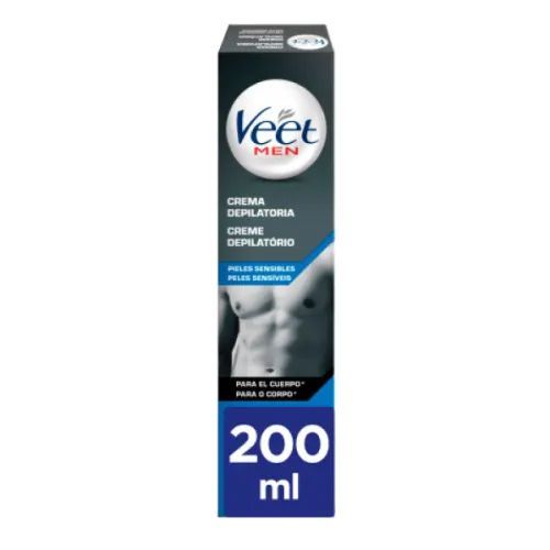 Veet Creme Depilatório Corpo Homem Pele Sensível 200ml