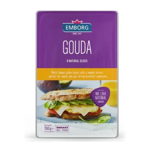 Emborg Gouda Sliced Cheese 150Gm