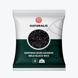 4860117380022 ველური შავი ბრინჯი/ნატურალისი/ 450გრ