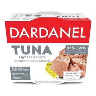 "Dardanel"- თევზის კონსერვი თინუსი საკუთარ წვენში 140გ