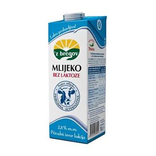 Trajno Mlijeko bez Laktoze 1 L 'Z Bregov