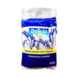 DELICIA RIZ PARFUME VIETNAMIEN JASMINE 100% LONG GRAIN 4.5KG BLEU