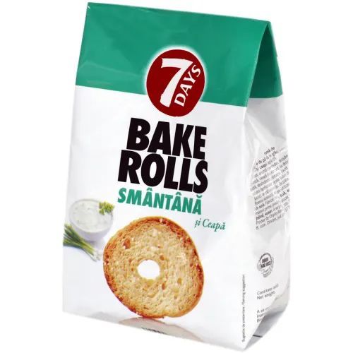 7DAYS Bake Rolls лук и сметана,