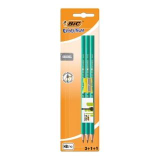 BIC Conjunto 3 Lápis com Borracha e Afia 1un