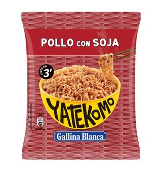 Fideos Orientales con Sabor A Pollo con Soja Yatekomo 79 G.