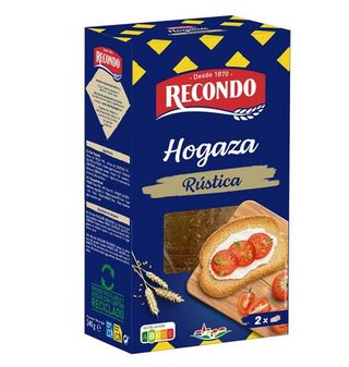 Pan Tostado de Hogaza Rústico Recondo 240 Gr,