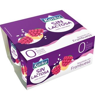 Kaiku - Yogur Desnatado Sabor Frambuesa Sin Lactosa Pack