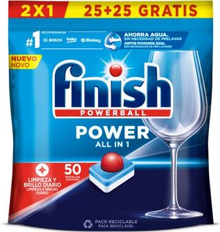 Lavavajillas Finish 25+25 50 Unidades