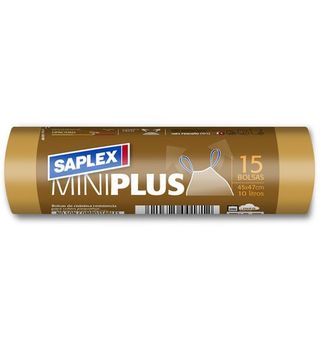 Bolsas Basura Miniplus Marrón Saplex 10L. 15 Uds.