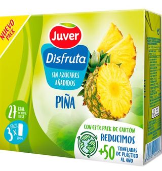 Néctar de Piña sin Azúcares Añadidos Juver Disfruta Pack 3 Uds X 20 Cl