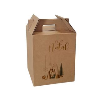 Caixa Cartão Cabaz Motivos Natal 26x17x34cm