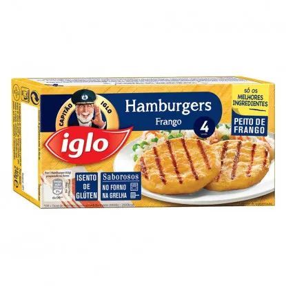 Iglo 4 Hambúrgueres de Frango sem Glúten