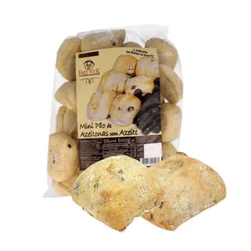 Mini Pão Azeitonas com Azeite 20un
