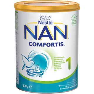 Nestle NAN COMFORTIS 1, formula de lapte bebelusi, de inceput, 0-6 luni, cutie 800g