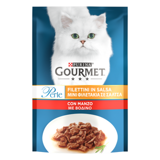 Purina Gourmet Perle Filettini in Salsa Manzo 85g per Gatto