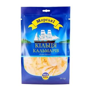 Кільця кальмару Морські копчені 30г