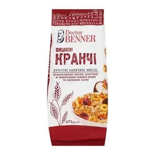 Мюслі DrBenner Вишневі кранчі хрусткі запечені 375г