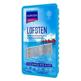 Оселедець Norven філе-шматочки слабосолона в олії 240 г