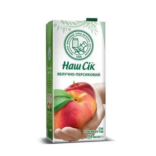 Сік Наш Сік Яблучно-персиковий 0,95л