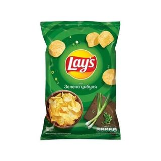 Чипси Lay's картопляні зі смаком зеленої цибулі 120 г