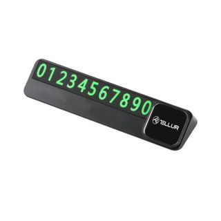 Suport numar telefon Tellur Basic pentru parcare temporara, plastic, negru