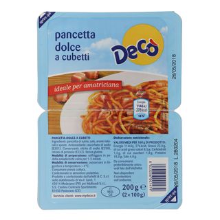 Deco'Pancetta Dolce Cub.200Gr - 655704