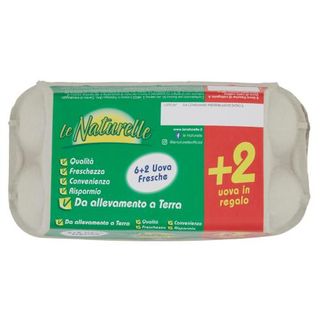 Le Naturelle Da Allevamento A Terra 8 Uova Fresche 400 G - 110647