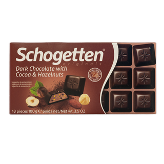 Schogetten Cioccolato Ass.100G - nero con le nocciole
