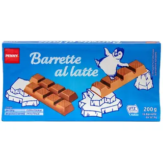 Barrette Cioccolato al Latte Penny.