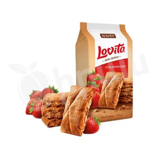 Lovita ciastka truskawka 168g
