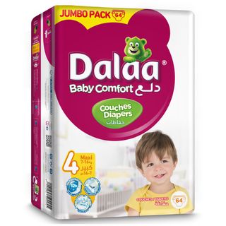 Couches bébé baby comfort jumbo pack taille 4 maxi x64pcs  - DALAA