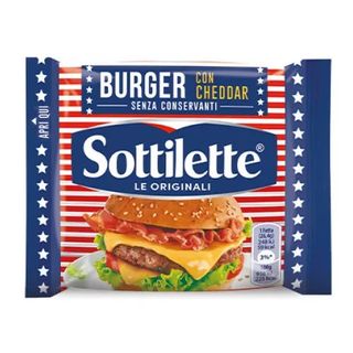 Sottilette Burger Con Cheddar - Formaggio Fuso A Fette - 185 G - 752652