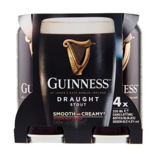 Guinness Draught Stout Birra Lattina 4 X 33 Cl