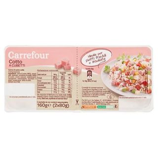 Carrefour Prosciutto Cotto a Cubetti 2x80g