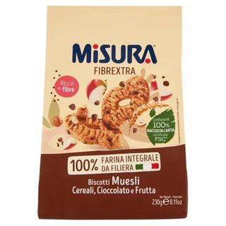 Misura Fibrextra Biscotti Muesli Con Cereali, Cioccolato E Frutta 230 G - 177993