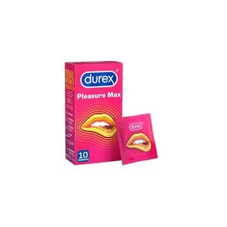 Durex Preservativi Pleasuremax Lubrificati con Rilievi e Nervature Esterne, 10 Profilattici