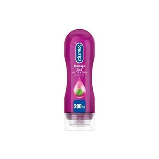 Durex Massage 2 in 1, Gel Lubrificante Intimo a Base Acqua e Gel per Massaggi, con Aloe Vera, 200 ml