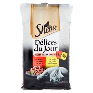 Sheba Delice Cibo Gatto 50gx6pz Manzo E Pollo - 000143467