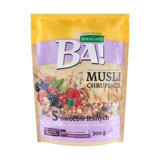 Crunchy muesli aux 5 fruits des bois et au miel - Le sachet de 300g - BAKALLAND (88)