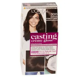 Coloration cheveux sans ammoniaque 300 châtain foncé corse - CASTING CRÈME GLOSS