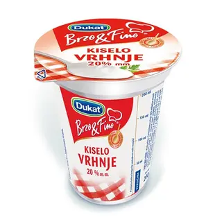 Vrhnje Kiselo 20% 200 G Dukat