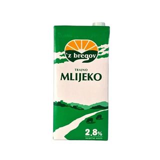 Vindija 'Z Bregov Trajno Mlijeko 2,8% M.M. S Čepom 2 L