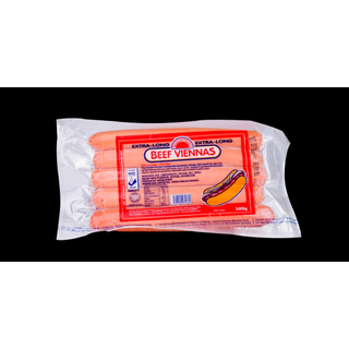 Qmp Beef Vienna Extra Long 500g