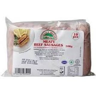 CHOICE 500G MEATY BEEF SAUSAGES